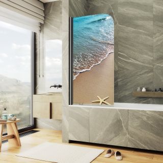 Шторка на ванну MaybahGlass ФП009 MGV-928-ФП009-6 60см фотопечать